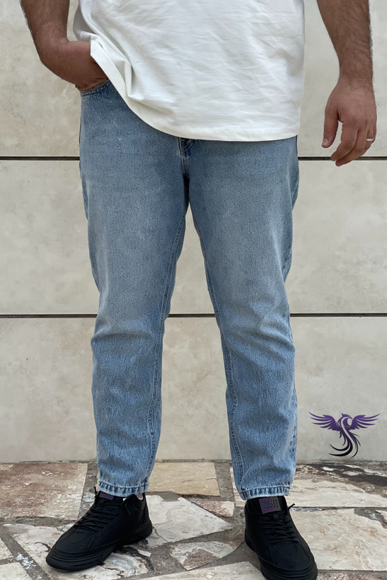 شلوار جین مردانه راسته رنگ آبی روشن