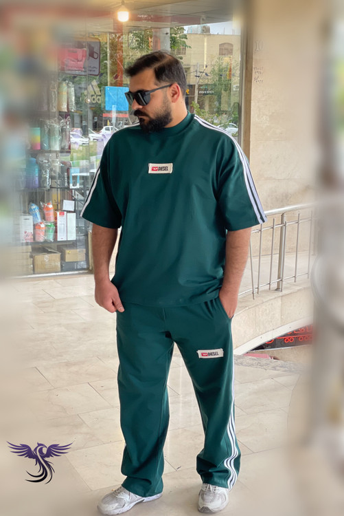 ست تیشرت و شلوار مردانه دیزل سه خط
