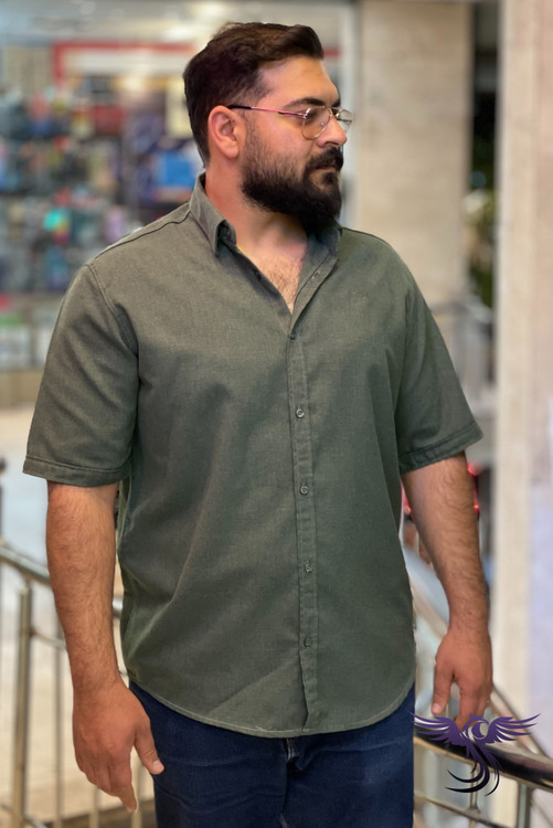 پیراهن لینن مردانه کژوال قواره استاندارد