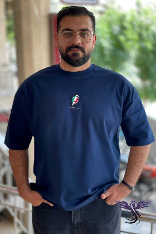 تیشرت گلدوزی وسپا مردانه پارچه پنبه